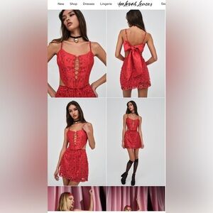 For Love And Lemons Scarlet Lace-Up Corset